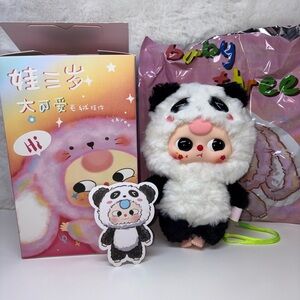 Baby Three Big Cute Plush Pendant Blind Box Confirmed Panda